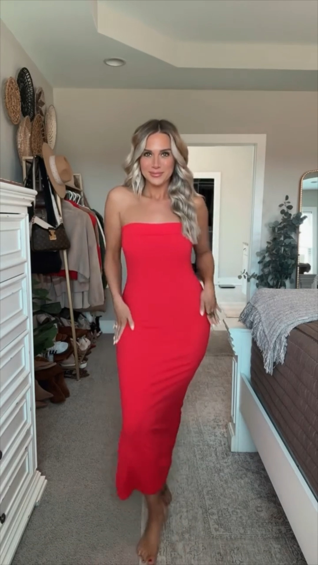 If you need a spring or summer event dress, this strapless maxi dress is perfection!! I’m obsessed with this red, and it’s available in a lot of other colors.  

I am 5’6 146lbs wearing a size small dress, shoes run tts, shapewear size M


#LTKParties #LTKStyleTip #LTKFindsUnder100