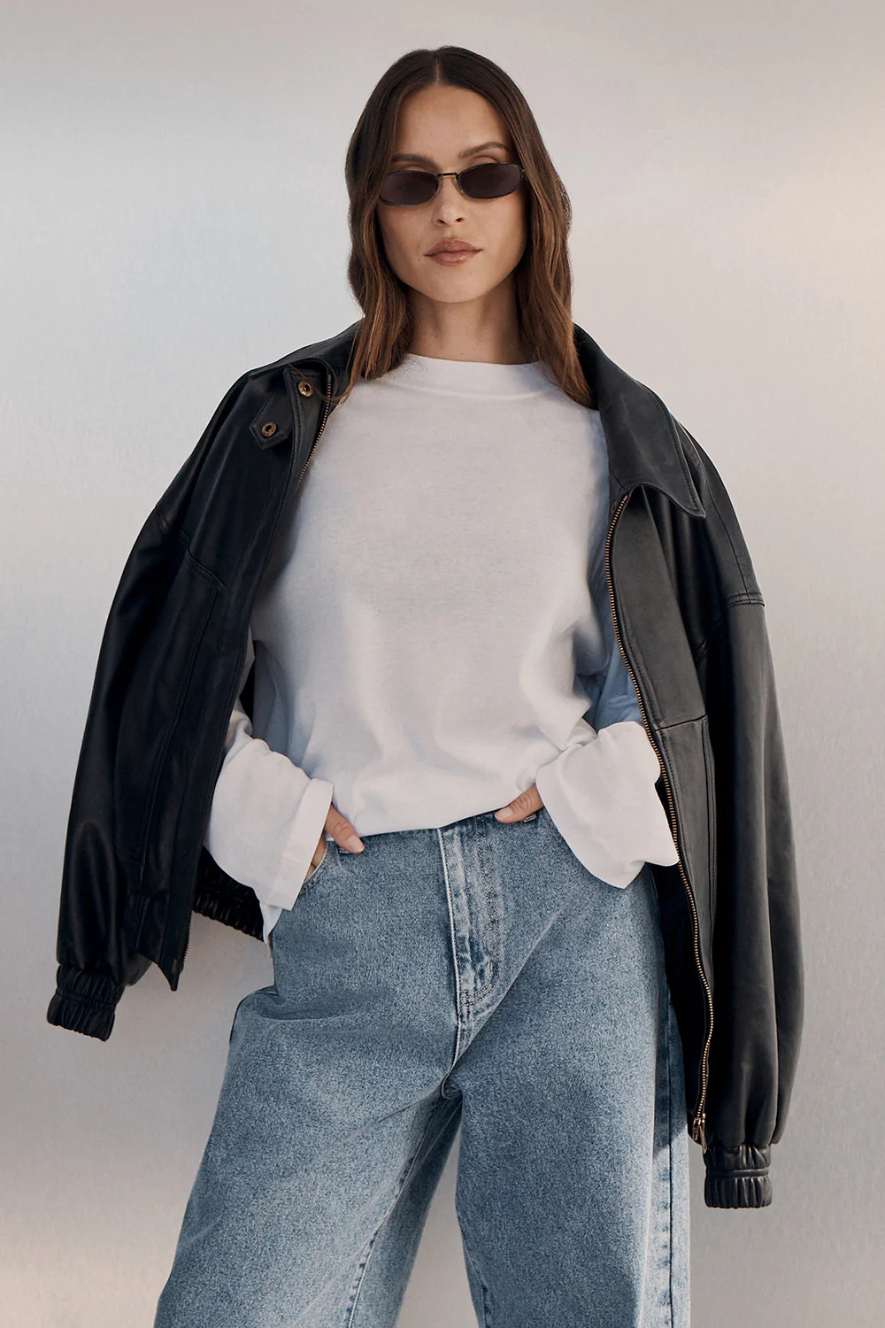 SLOANE WHITE SLEEVED CREW NECK KNIT | DISSH