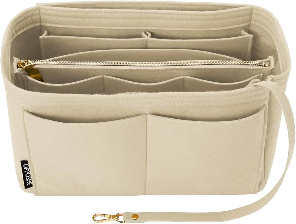 OPPOSHE Purse Organizer Insert for Handbags, Softened Felt Bag Insert Organizer for Tote, Compati... | Amazon (US)