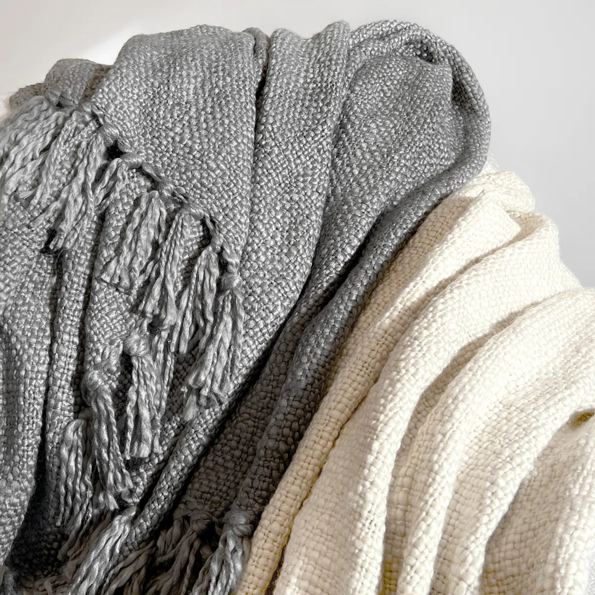 Basketweave Fringe Throw Blanket | Wayfair North America