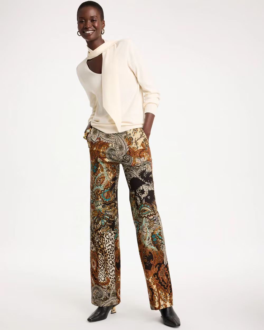 Paisley Juliet Wide Full Length Pant | Chico's