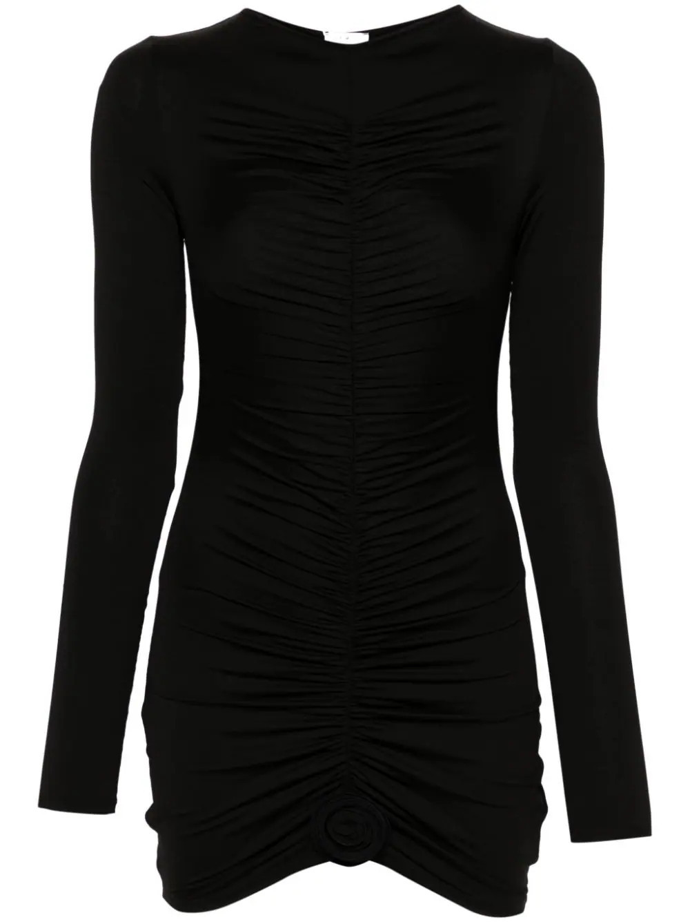 La Reveche Lillibet draped mini dress - Black | Farfetch Global