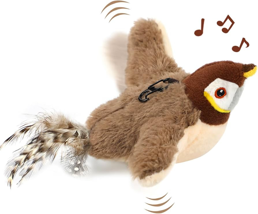 Tocirelo Cat Toy Flapping Bird (No Flying) - Simulate Chirping Flappy Bird, Interactive Cat Toys ... | Amazon (US)