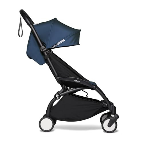 BABYZEN YOYO2 Stroller - Lightweight & Compact - Includes Black Frame, Air France Blue Seat Cushion + Matching Canopy - Suitable for Children Up to 48.5 Lbs | Amazon (US)