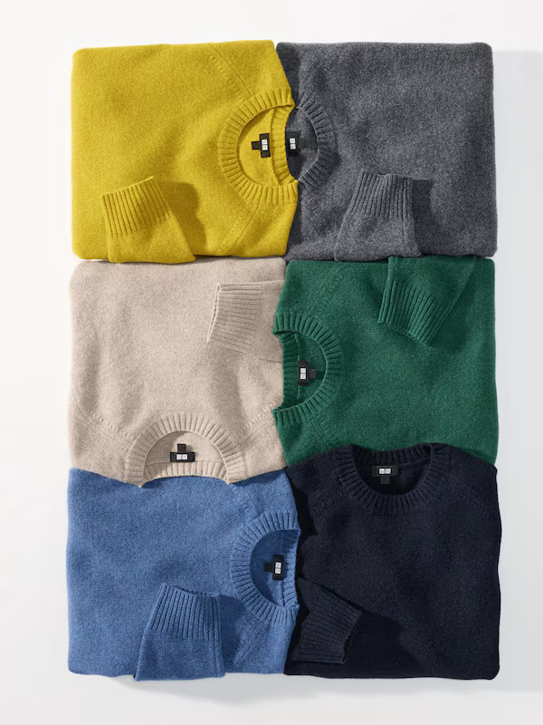 Lambswool Crew Neck Jumper | UNIQLO (UK)