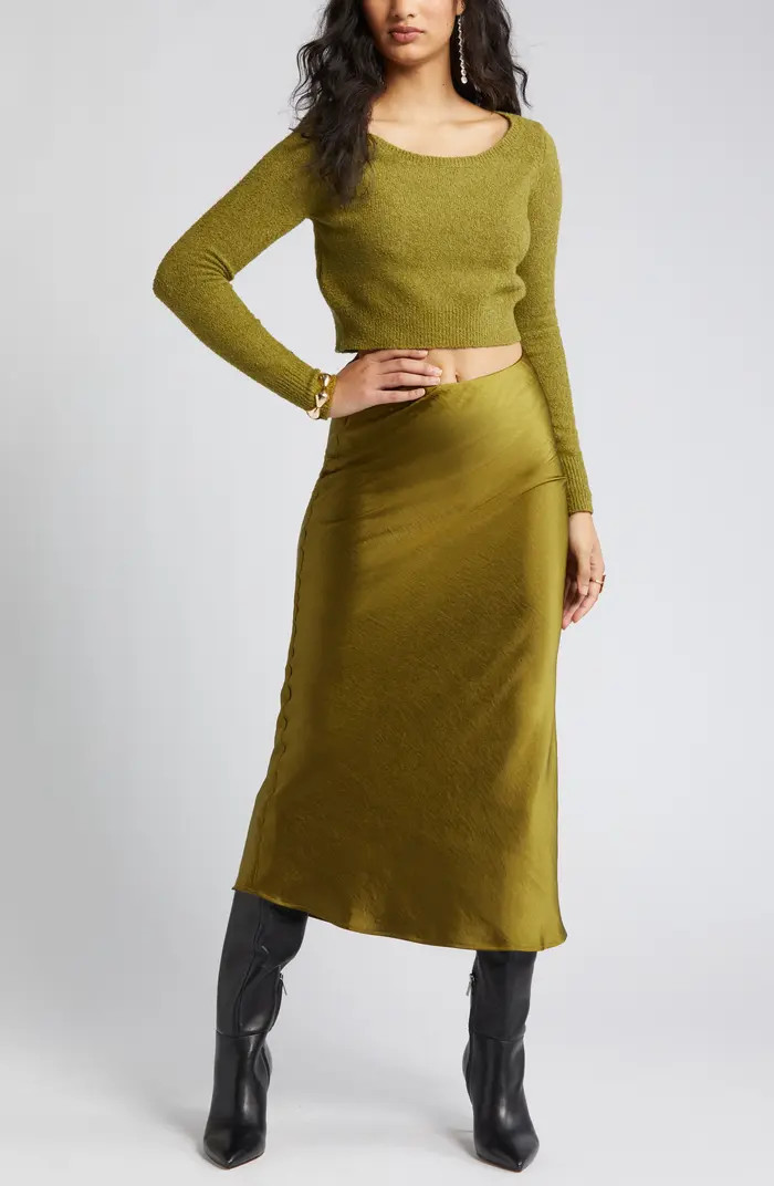 Satin Column Maxi Skirt | Nordstrom
