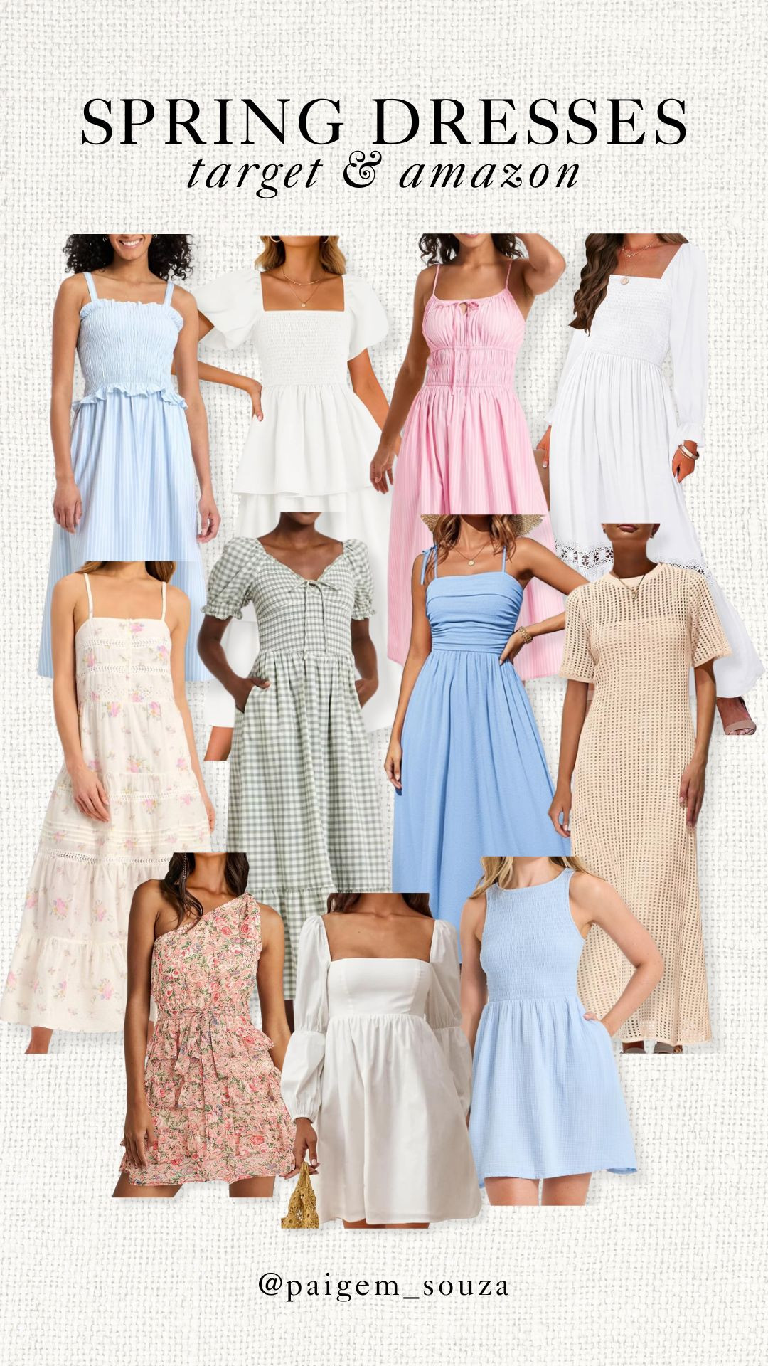 Spring dresses from Target & Amazon! 🌸 Easy spring outfits that feel timeless and are budget-friendly.

Affordable spring fashion, Easter dresses, church dresses, baby shower outfits, wedding guest dresses, maxi dresses, mini dresses, midi dresses, short sleeve styles, puff sleeve details, smocked bodice, square necklines, floral prints, pastel dresses, tiered skirts and classic feminine silhouettes.  

 #LTKootd #LTKSeasonal