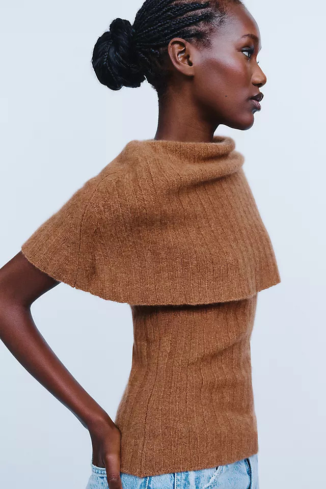 Maeve 100% Cashmere Cowl Cape Sweater | Anthropologie (US)