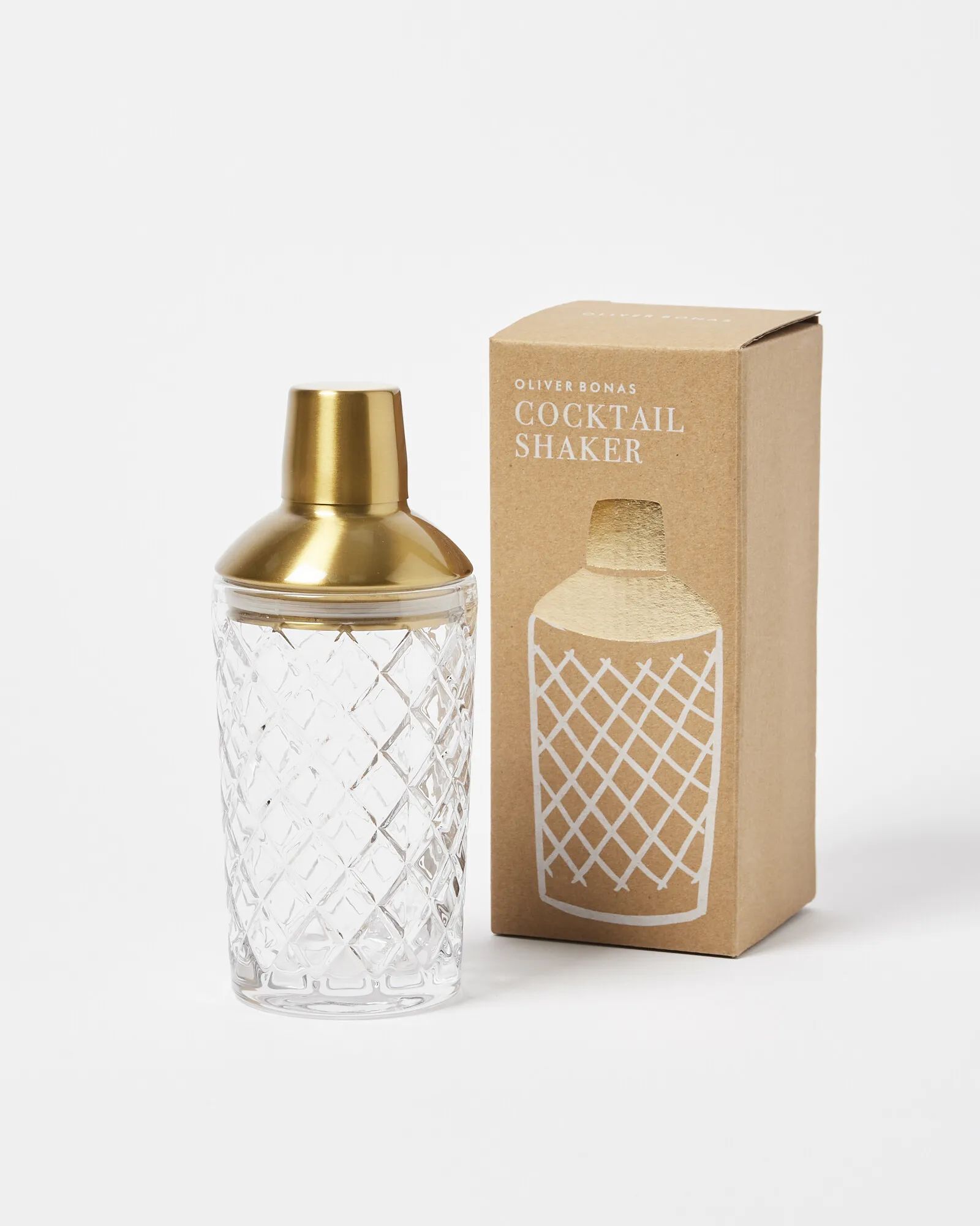 Medlock Diamond Glass Cocktail Shaker | Oliver Bonas | Oliver Bonas (Global)