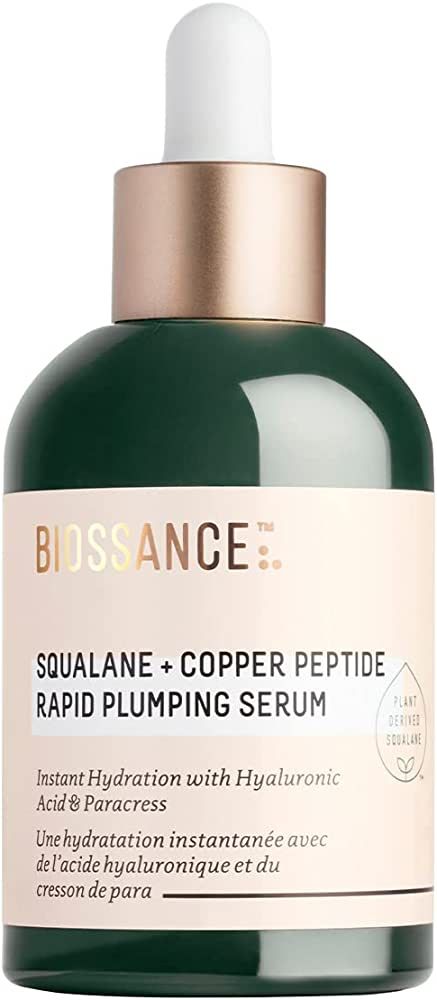 Biossance Squalane + Copper Peptide Rapid Plumping Serum. Powerfully Hydrating Face Serum that In... | Amazon (US)