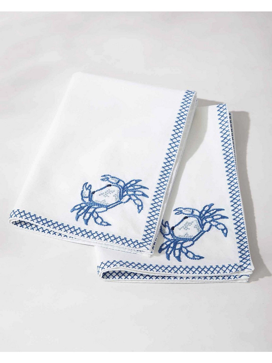 Embroidered Icon Tea Towels (Set of 2) | Serena and Lily