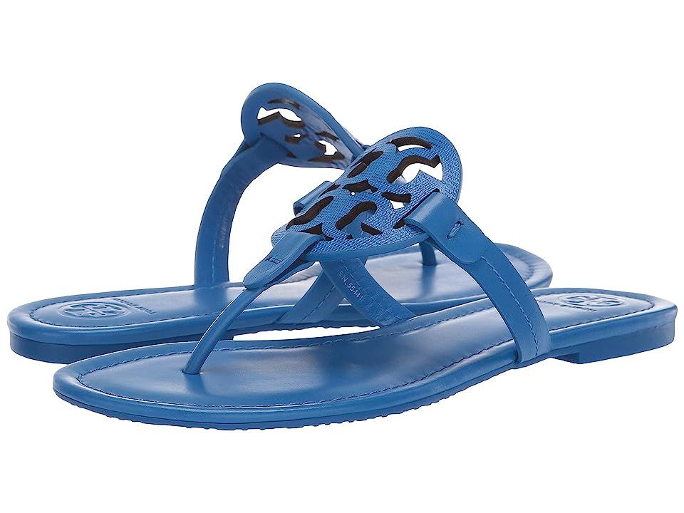 Tory Burch Miller Flip Flop Sandal (Bright Tropical Blue/Bright Tropical) Women's Shoes | Zappos