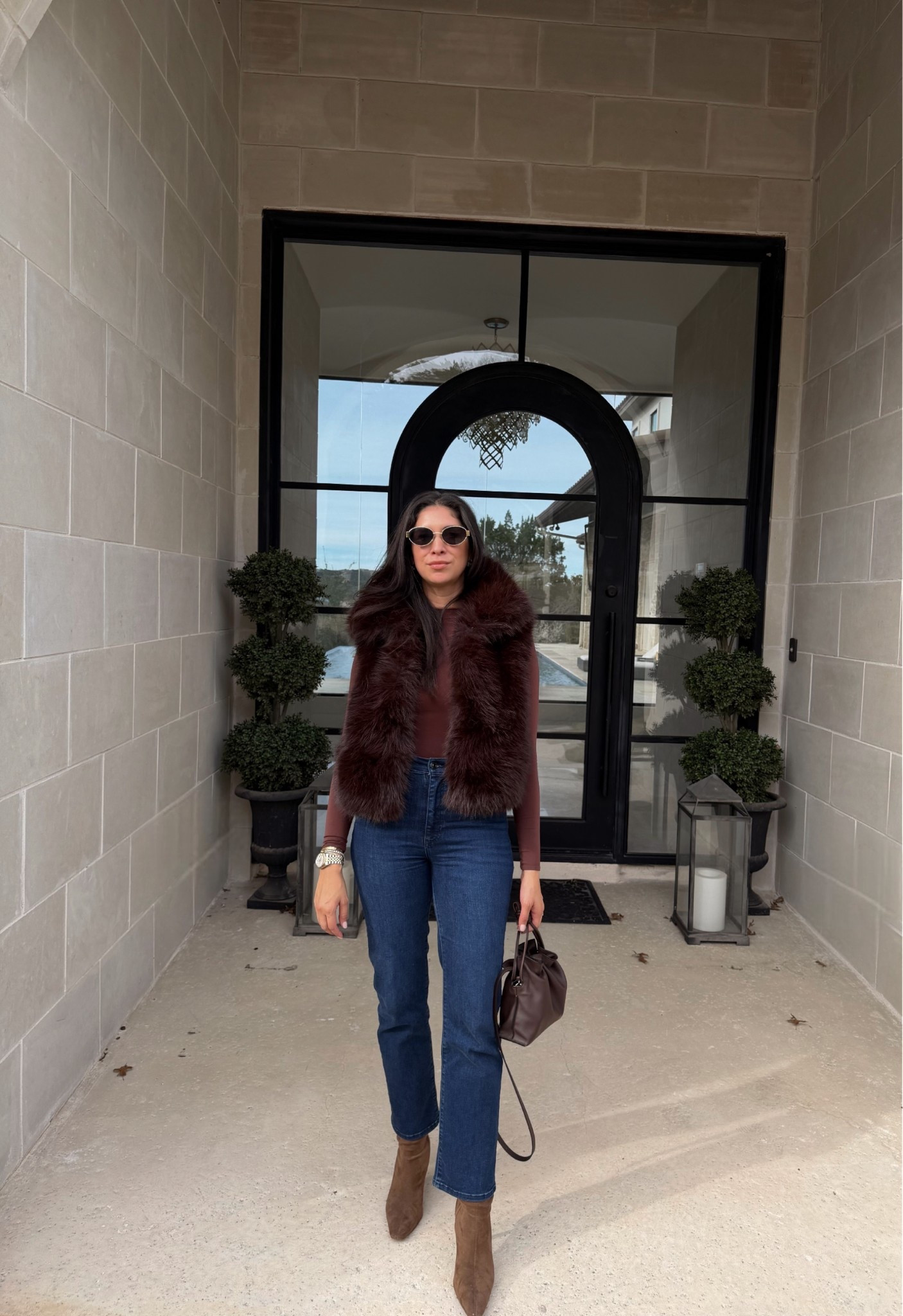 Faux fur vest 


#LTKootd #LTKTravel #LTKSeasonal