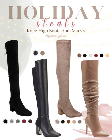 Knee-high boots from Macy’s! These are so cute. 😍🎄🛒

| Macy’s | knee high boots | boots | sale | holiday | holiday outfit | seasonal | gift guide | shoes |

#LTKGiftGuide #LTKHoliday #LTKshoecrush