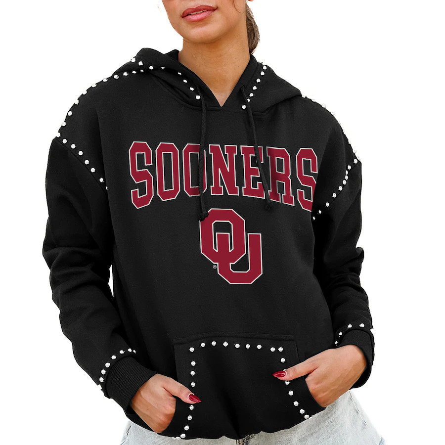 Oklahoma Sooners Gameday Couture Women's Studded Pullover Hoodie - Black | Fanatics
