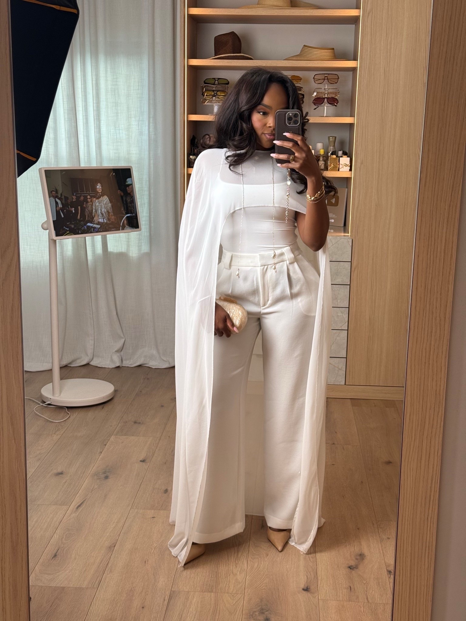 Scroll to shop this all-white elevated look 🤍

A structured bodysuit with tailored trousers and a flowy overlay gives that effortless, luxe vibe without trying too hard. These are timeless staples you can style for so many occasions, making the cost per wear a smart long-term win.

Perfect for date nights, events, dinner, and special occasions.

📏 Measurements: 5’4”, 140 lbs, 34D bust, 27” waist, 40” hips

Follow me on Instagram and YouTube @kirasfashionfinds  

#LTKMothersDay #LTKootd #LTKgrwm