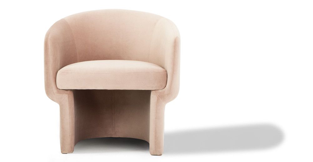 Ovie 27" Fabric Chair, Enchant Velvet | Kardiel