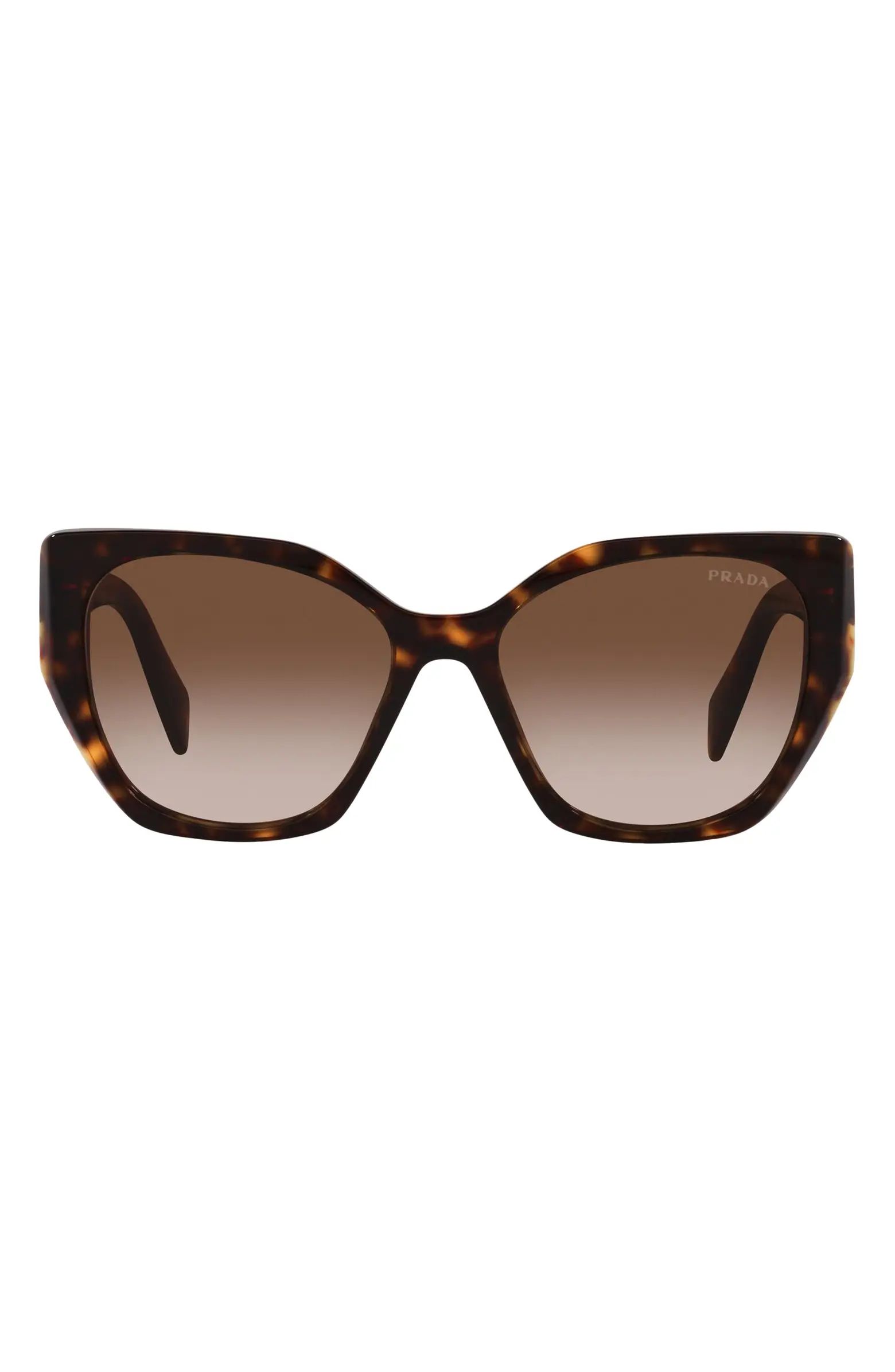 Prada 56mm Gradient Polarized Rectangular Sunglasses | Nordstrom | Nordstrom