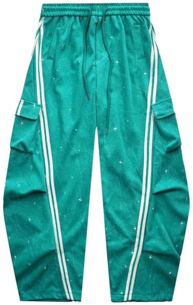 Flooo Women's Cargo Jogger Pants, Black, Wide Leg, Soft Cotton Blend, Drawstring, Side Pockets | Amazon (US)