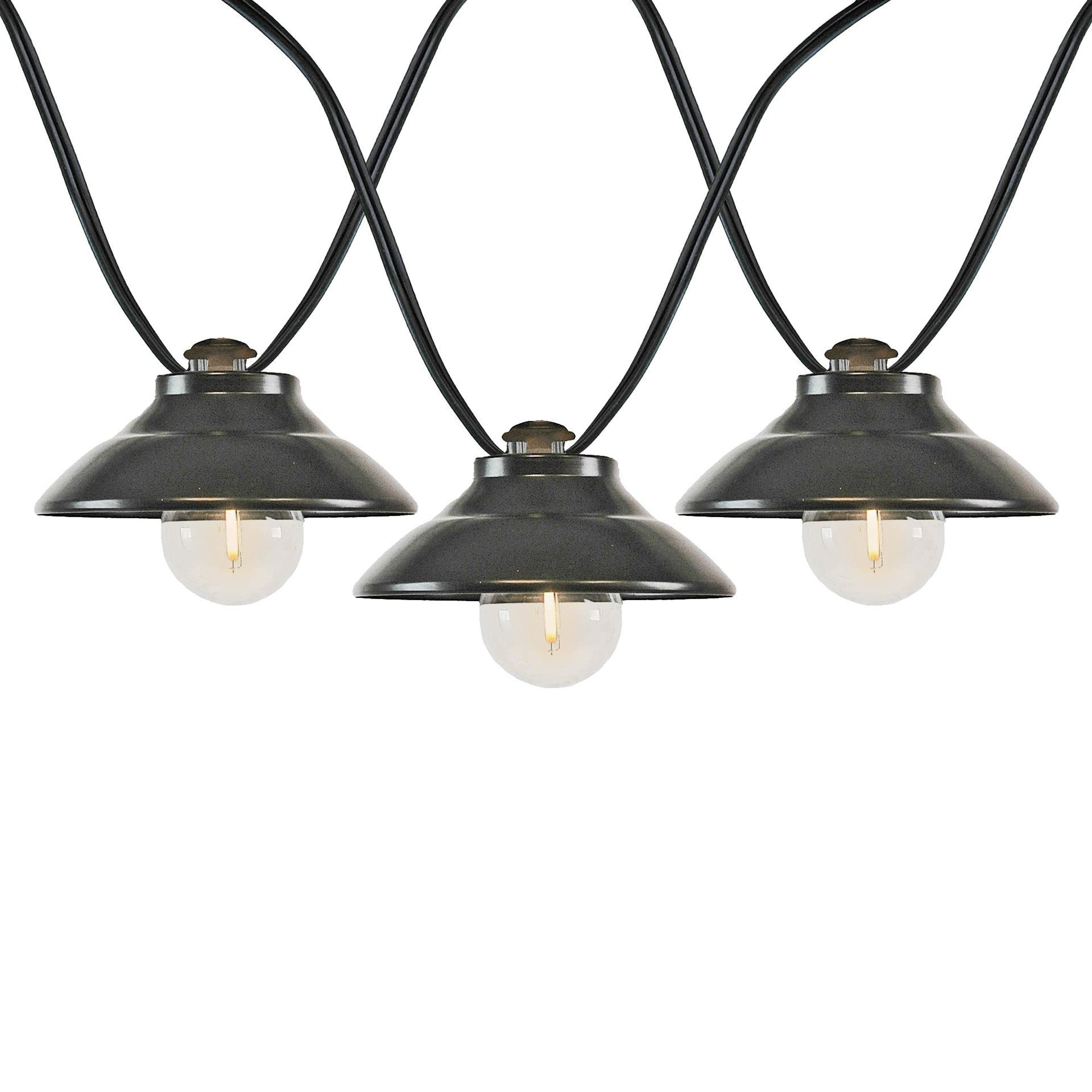 Novelty Lights 11 Feet 10 Light Decorative LED G40 Outdoor Bistro Lampshade String Lights with Me... | Amazon (US)