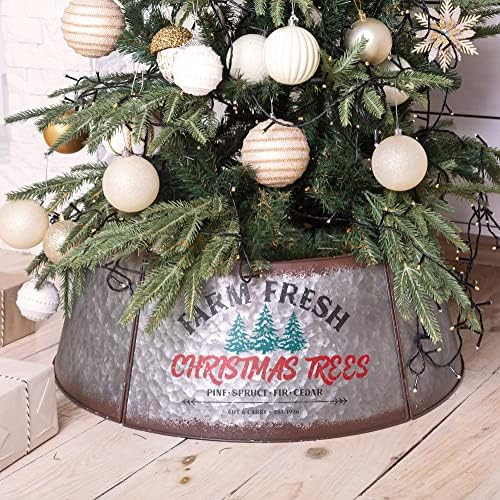 Hallops Galvanized Tree Collar - Large to Small Christmas Tree. Adjustable Metal Skirt, Christmas De | Amazon (US)