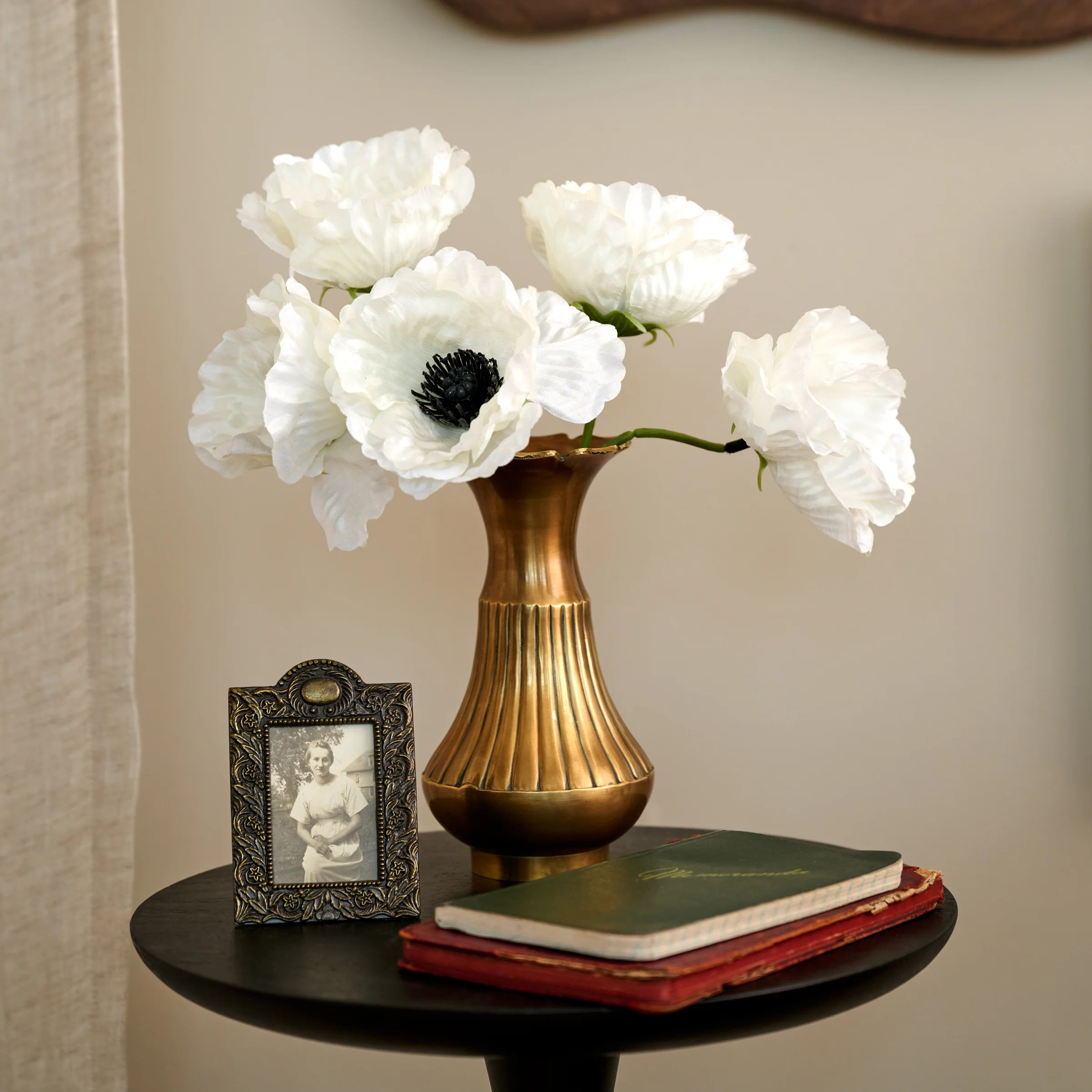 Anna Antiqued Solid Brass Vase | Magnolia