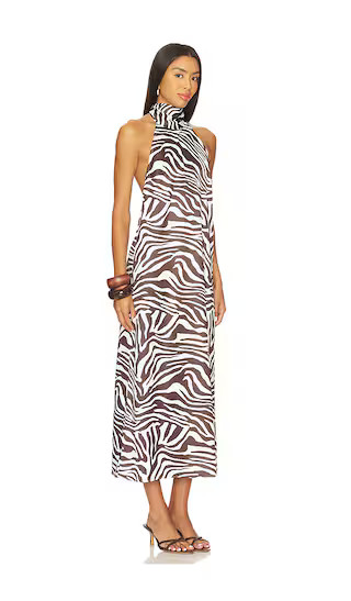 Meera Midi Dress in Zebra | Revolve Clothing (Global)