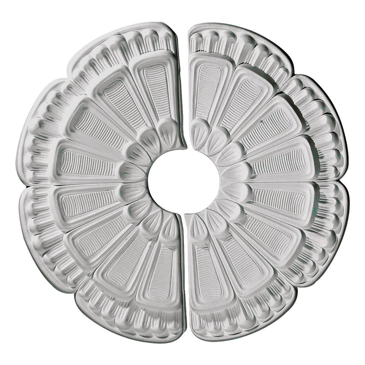 Ekena Millwork CM18FW2 Flower Ceiling Medallion, 18 1/2"OD x 3 5/8"ID x 7/8"P, Factory Primed | Amazon (US)