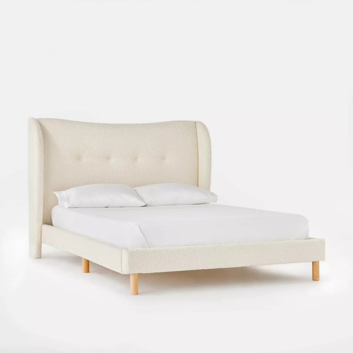 Kessler Bed in Cream Faux Shearling - Threshold™ designed with Studio McGee | Target