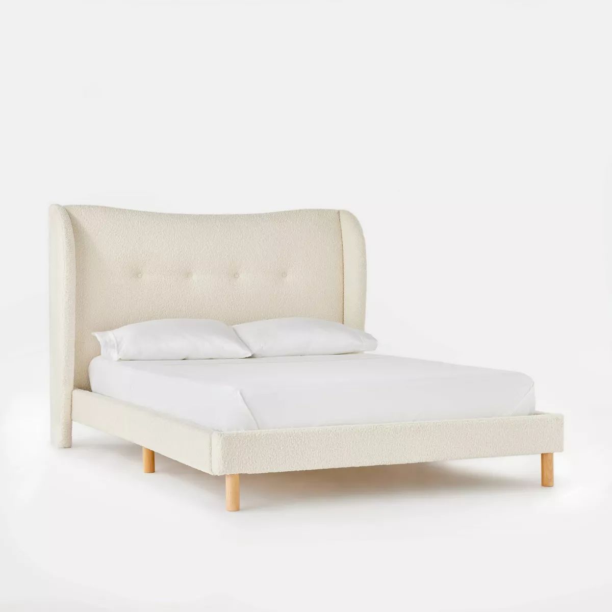 Kessler Bed in Cream Faux Shearling - Threshold™ designed with Studio McGee | Target