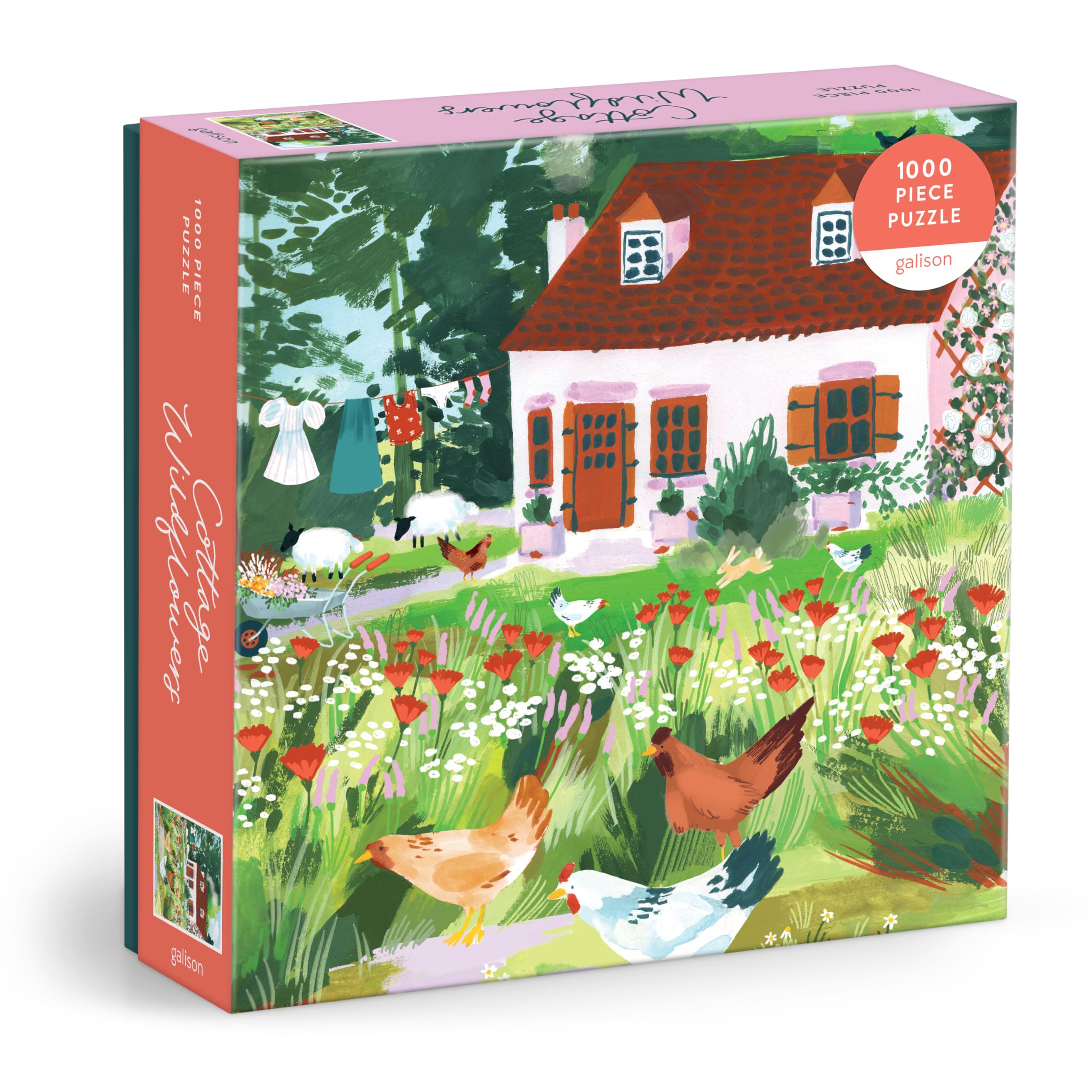 Galison Cottage Wildflowers – 1000 Piece Jigsaw Puzzle Featuring Beautiful Artwork of English C... | Amazon (US)