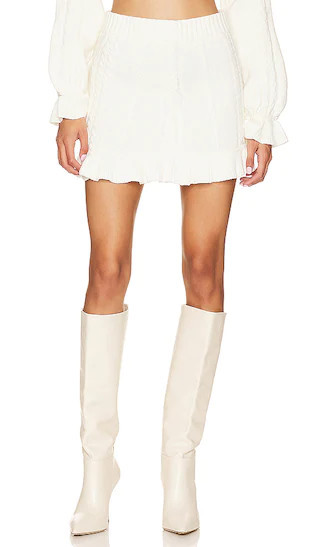Show Me Your Mumu Ridley Ruffle Skirt in Cream. - size M | Revolve Clothing (Global)