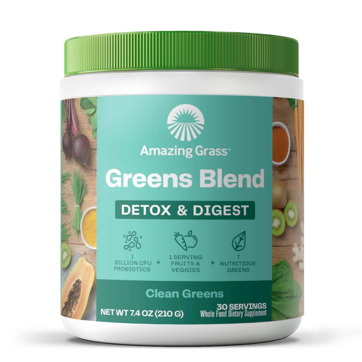 Amazing Grass Greens Blend Detox & Digest Vegan Powder - 7.4oz | Target