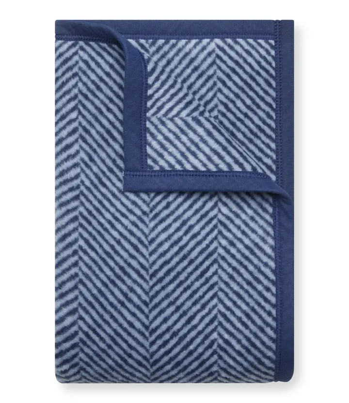 Harborview Herringbone Navy Blanket | ChappyWrap
