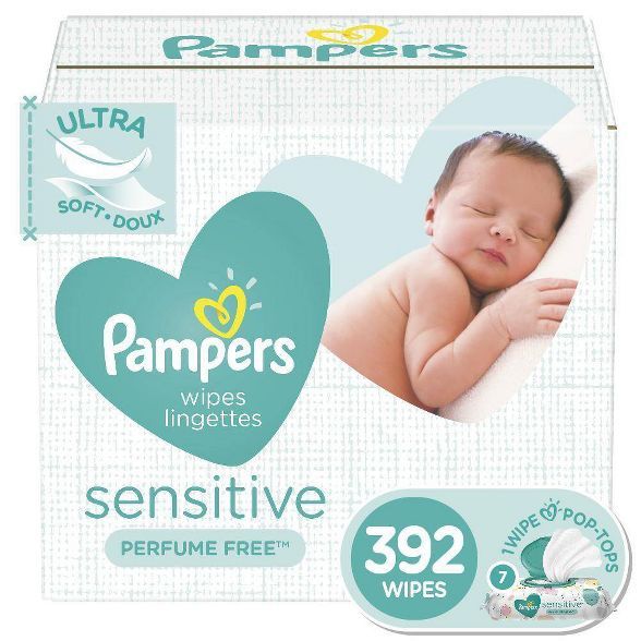Pampers Sensitive Wipes Pop-Top - (Select Size) | Target