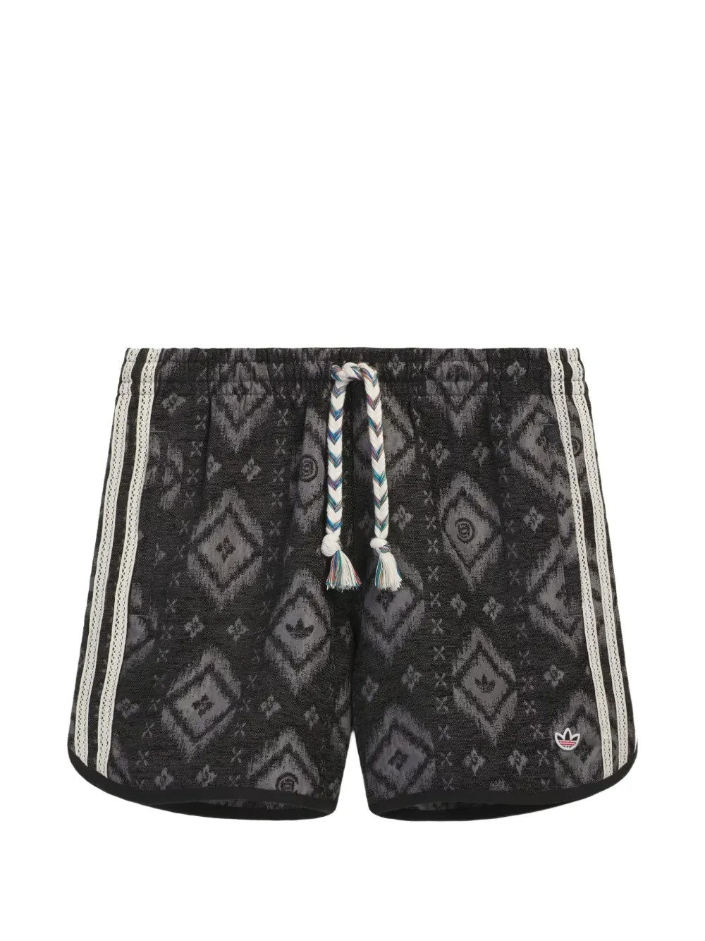 Adidas Heritage-print Shorts | Black | FARFETCH UK | Farfetch Global