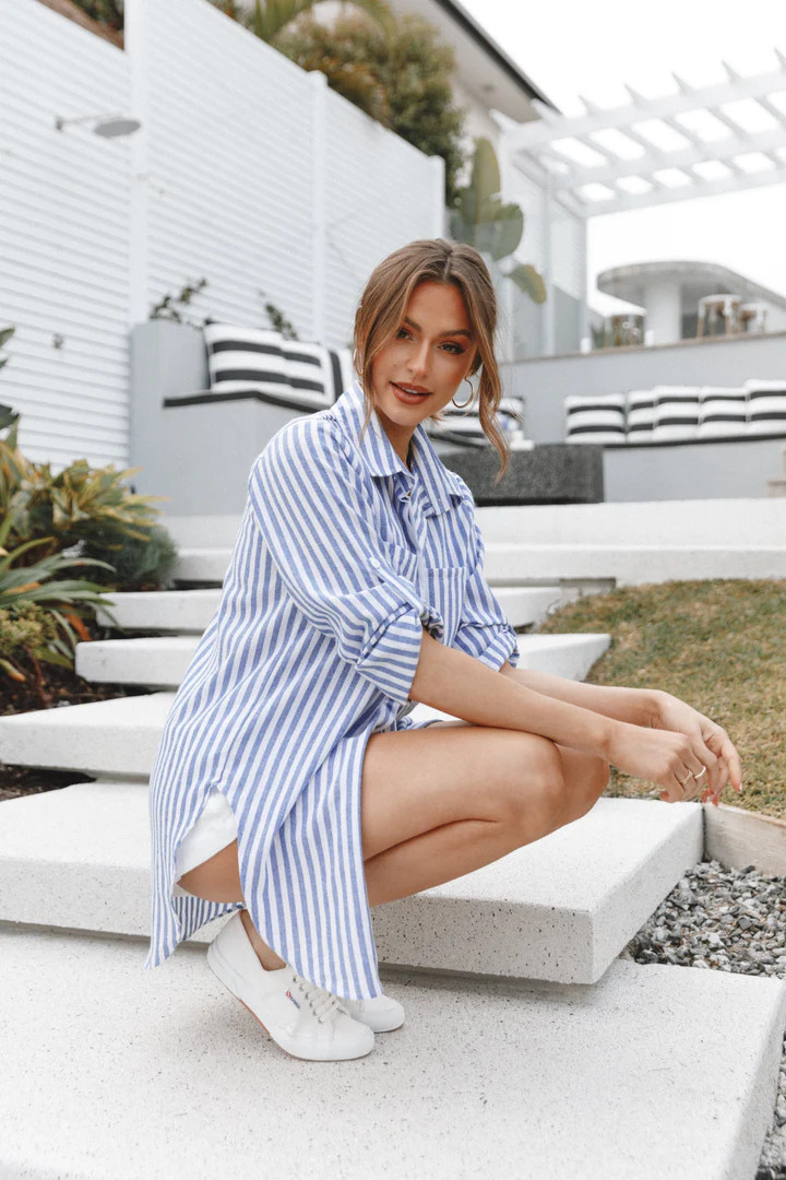 Drew Shirt - Blue Stripe | Petal & Pup (US)