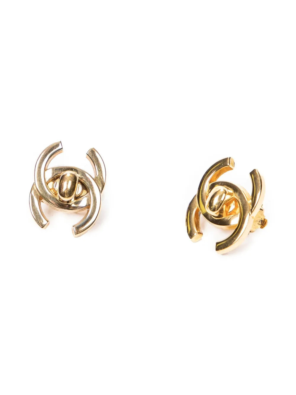CHANEL Pre-Owned 1990 CC clip earrings - Gold | Farfetch Global