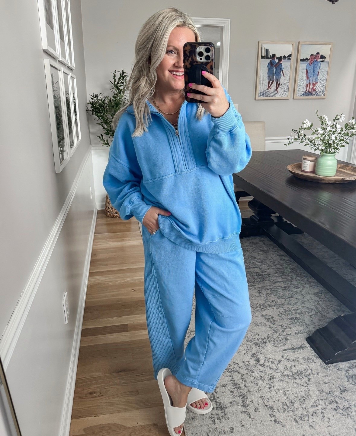This set is the definition of comfy but still cute 💙 The relaxed fit makes it perfect for everyday wear, and the monochrome look feels effortlessly put together. Easy to throw on and go, but still looks styled.

matching set lounge set comfy outfit casual style everyday outfit blue set relaxed fit cozy chic mom style athleisure easy outfit laid back style lovelylifestyling 

#LTKSeasonal #LTKootd #LTKOver40