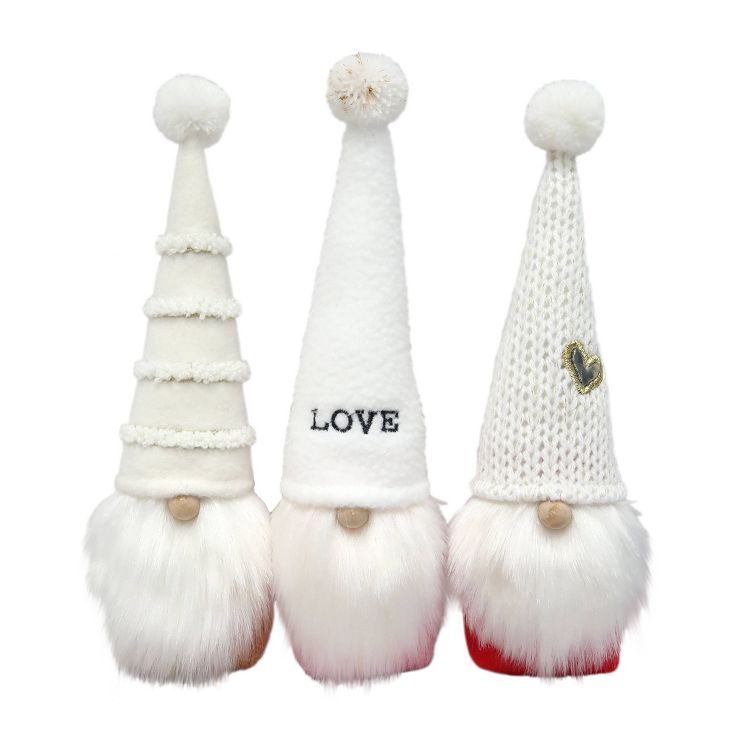 3ct Fabric Valentine's Day Gnome Figurines Red/Pink/Tan - Spritz™ | Target