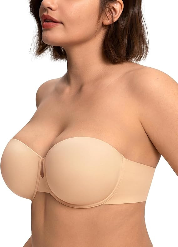 HSIA Strapless Bras for Women, Longline Corset for Large Bust Plus Size Supportive Bustier Minimi... | Amazon (US)