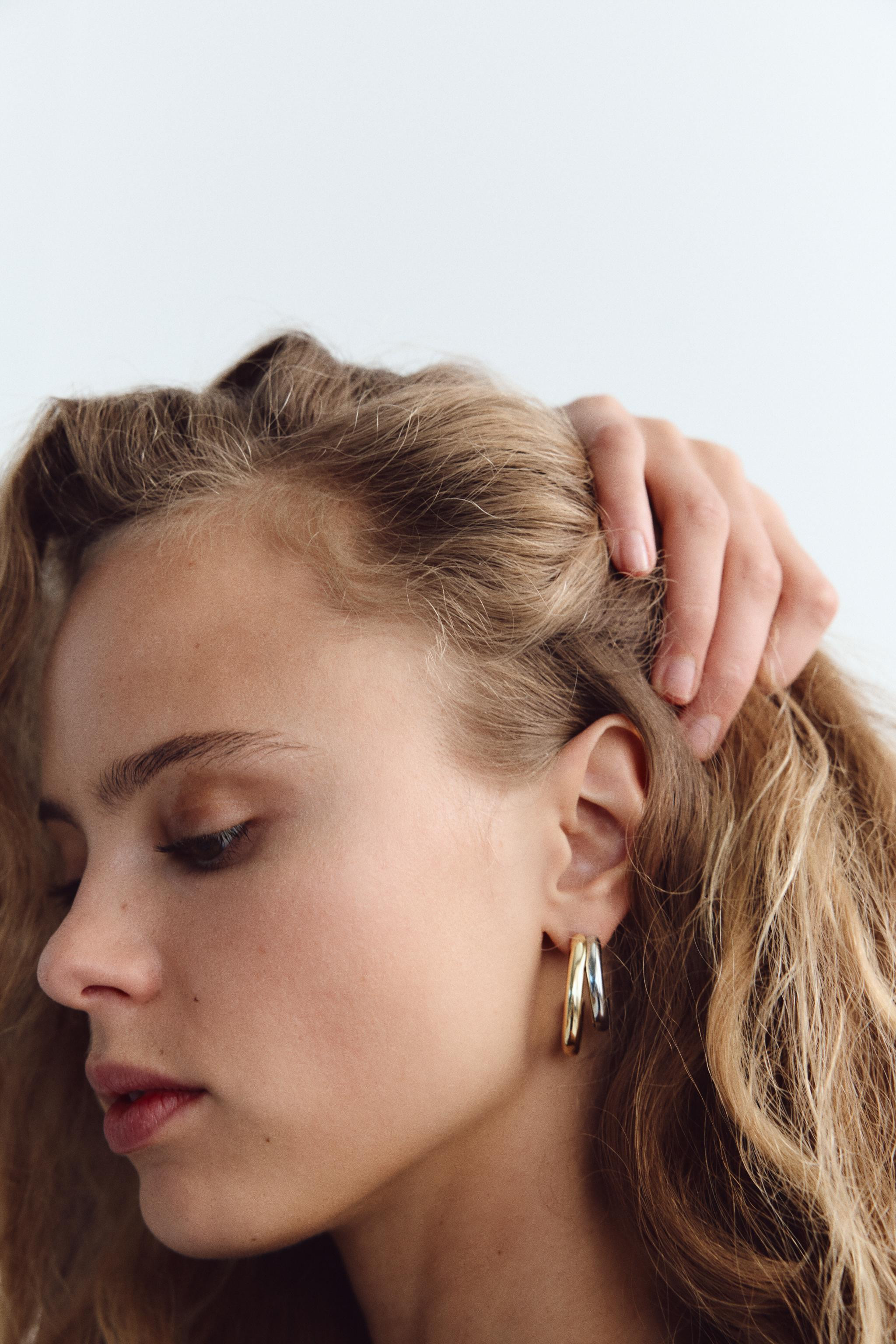 DOUBLE HOOP EARRINGS | Zara US