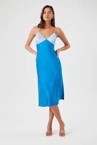 Colorblock Satin Slip Dress | Forever 21 (US)