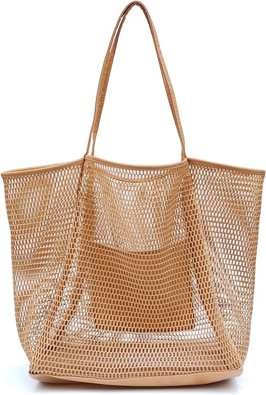 Mesh Beach Tote Womens Shoulder Handbag | Amazon (US)