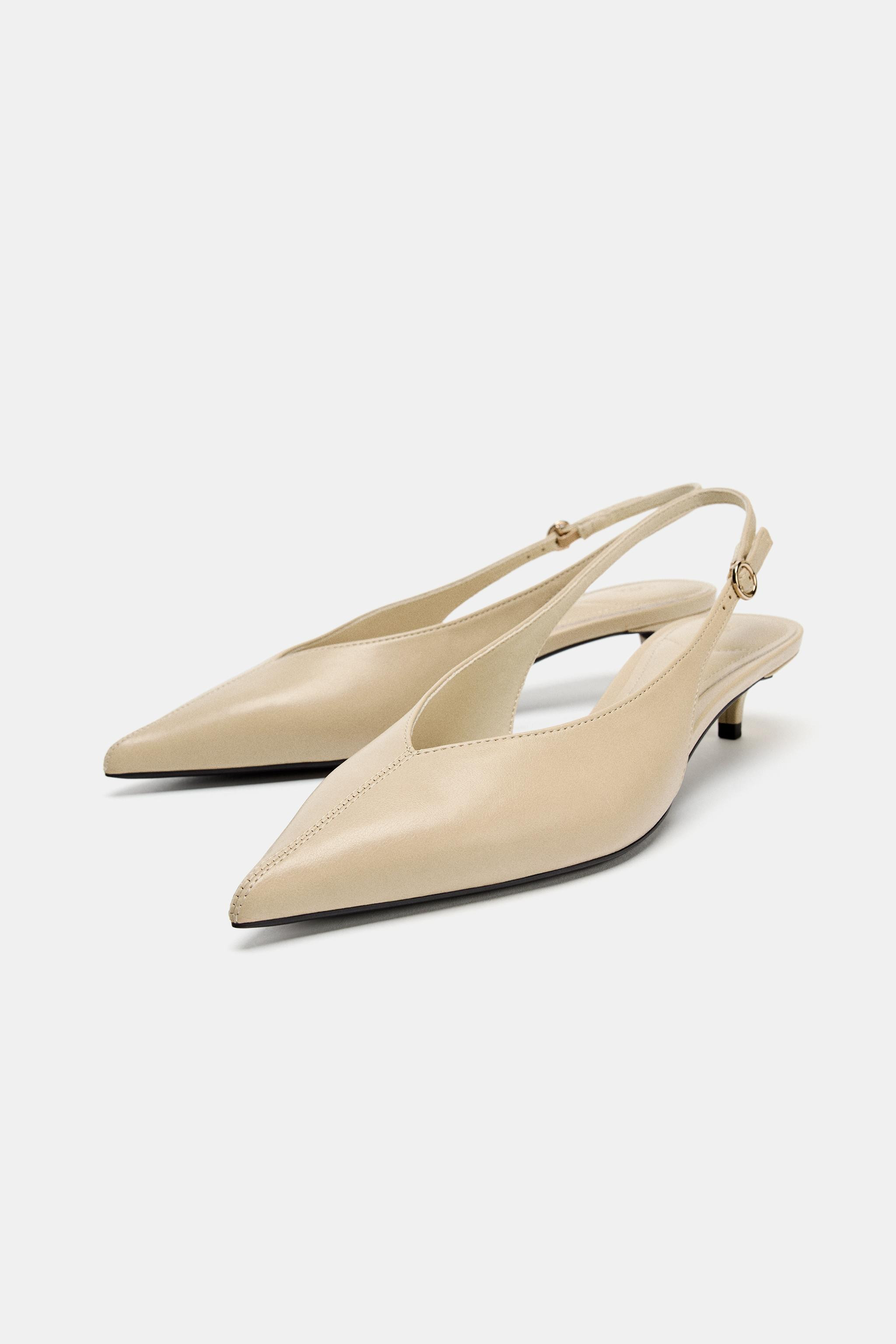 KITTEN HEEL SLINGBACK SHOES | Zara US