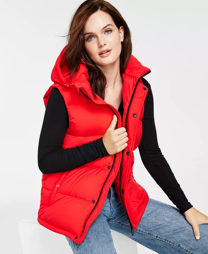 Women's Stretch Hooded Vest, Created for Macy's | Macys (US)