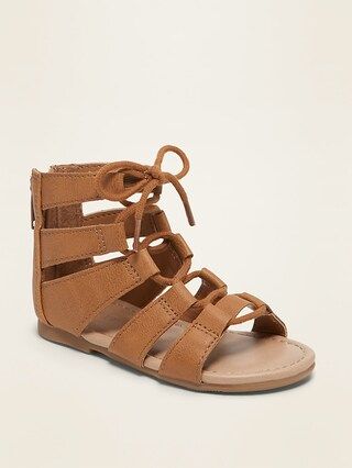 Faux-Leather Gladiator Sandals for Toddler Girls | Old Navy (US)