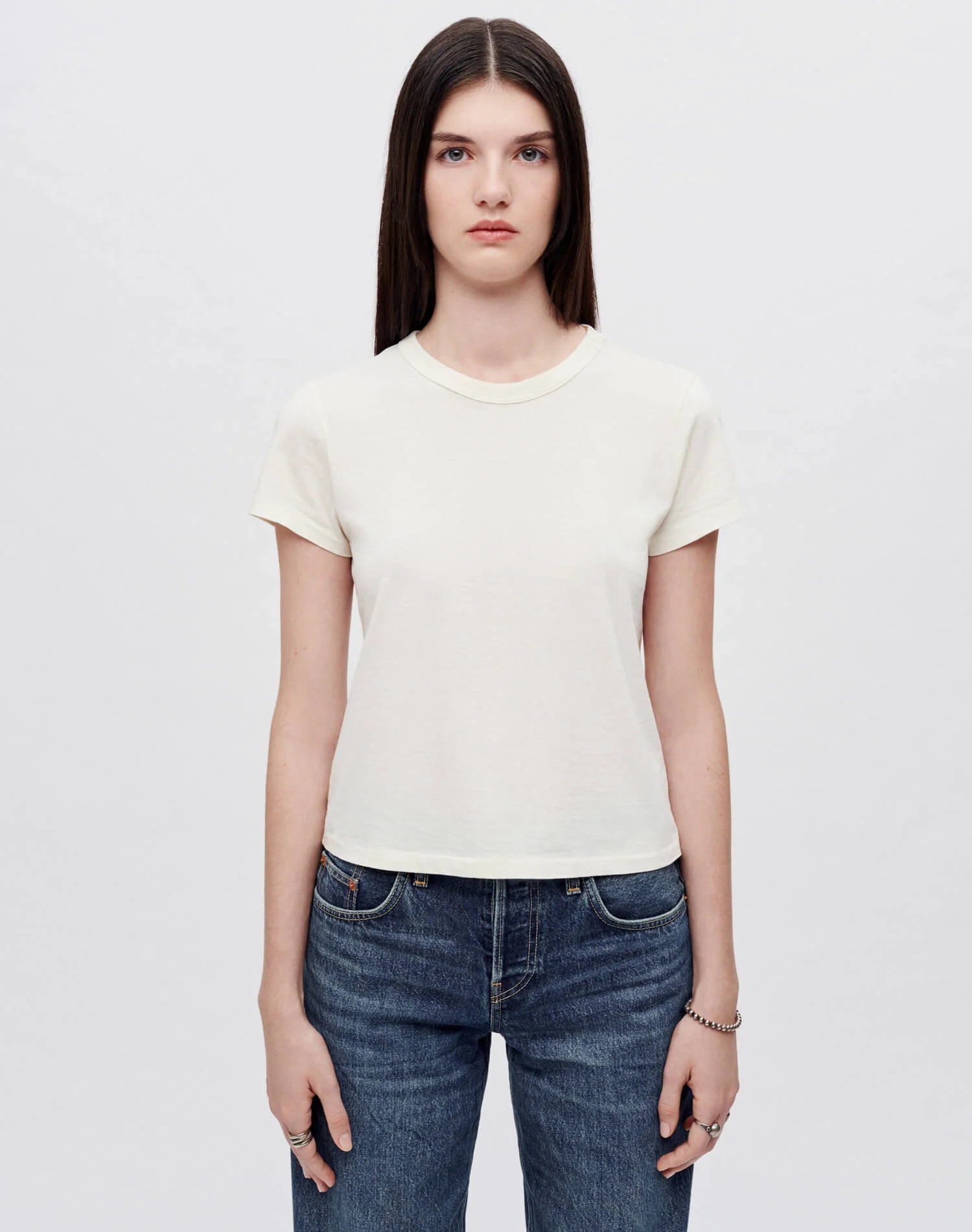 RE/DONE | Hanes Boy Tee in Vintage White | RE/DONE