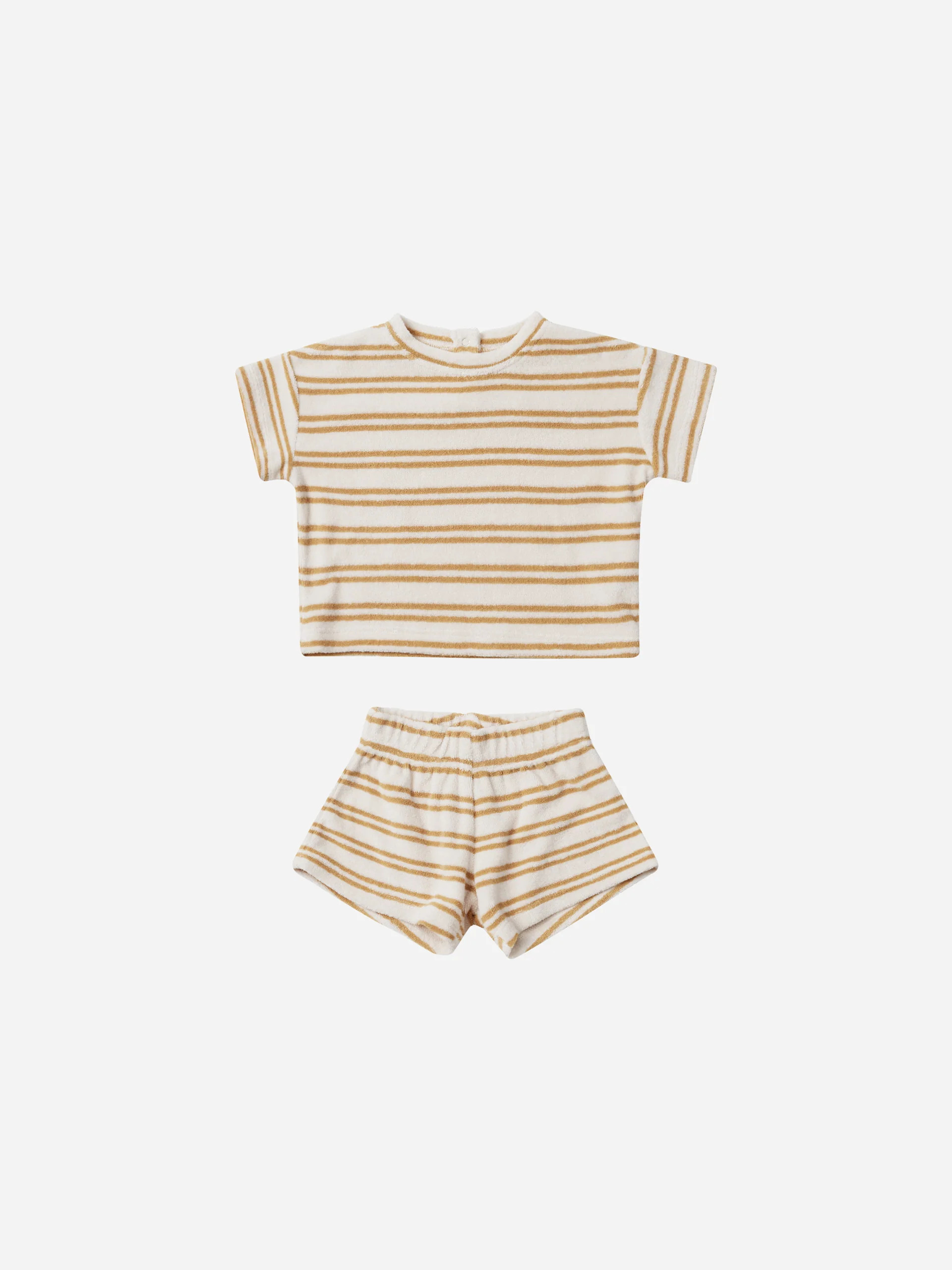 Terry Tee + Shorts Set || Honey Stripe | Rylee + Cru