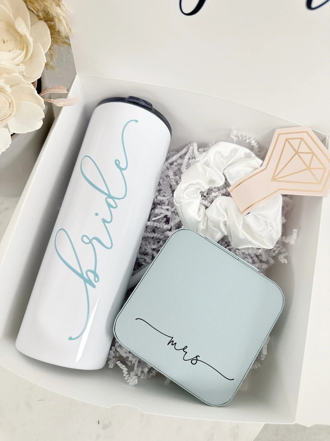 Future mrs engagement box- personalized bride tumbler - wifey engaged gift box- gift box for brid... | Etsy (US)